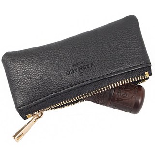 국산 미니 가죽 도장지갑 인감도장케이스, 블랙