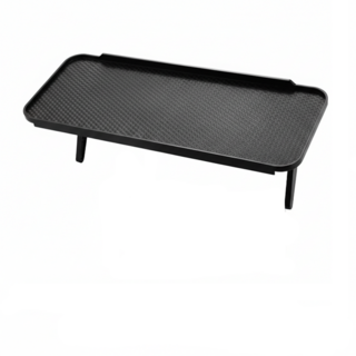 RingGei 螢幕上方置物架 電視電腦螢幕收納架 新款改良 防掉落圍欄 可調節角度 質感黑, 1個, 螢幕上放置物架(新款)-升級改良