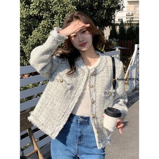 開衫時尚法式小香風外套，新款春秋薄款流蘇設計，小個子氣質名媛外套