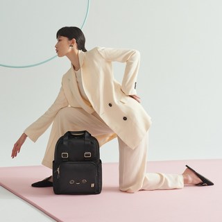 美國SUMDEX 人體工學設計 高級後背包 經典商務後背包 14吋筆電包 真果 705BK-HN 黑色, 黑色真果