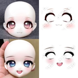 BJD 適用三分娃用水貼妝 - 可選桃碎碎/熊妹水貼妝, 1個, 4號,1張  微厚款