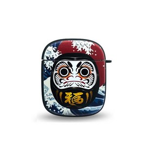 Majestic 海納百川兄弟款新日式傳統刺青達摩不倒翁軍規防摔Airpods保護殼，獨家設計，堅固耐用，展現個人風格, 1個, PRO｜PRO2, PRO｜PRO2