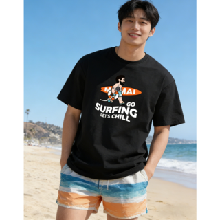 퓨어몰링 남자 여름 통기성 반팔티 남녀공용 오버핏 라운드넥 반팔 티셔츠