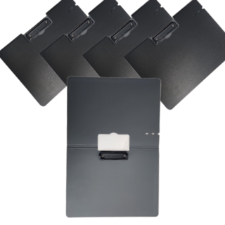웰컴투 가로철 덮개형 A4 클립보드, 검정색, 5개