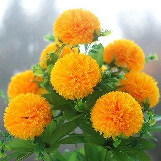 대팜팜 성묘꽃 고급 조화 장식, 오렌지레드