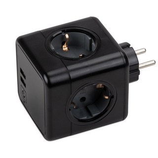 파워큐브V2 4구 USB 오리지널 고용량 디자인 멀티탭, 77mm, 1개