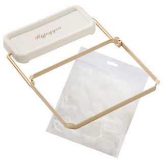 단단한 접이식 싱크대 거름망 음식물 쓰레기 차망 대형 배수구망 필터 행주 거치대세트+거름망, 화이트(망 50개 포함)