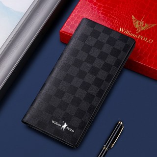 WILLIAMPOLO 英皇保羅 錢包男 長款真皮男士皮夾 新款潮長款商務休閑卡包 牛皮錢夾【奧特萊斯】