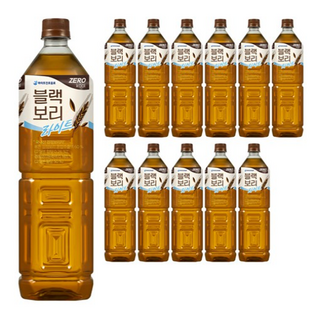 하이트진로 블랙보리 라이트 제로칼로리, 1.5L, 12개