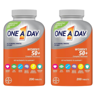 ONE A DAY 50세 이상 여성용 종합비타민 200정 2 개, 2개
