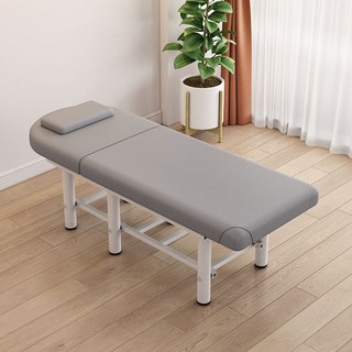 美容床專業按摩床 家用艾灸床推拿床 美睫床紋繡床 理療床多功能摺疊設計 舒適加厚海綿 可調節高度 收納便利 台灣出貨, 圓頭185*70灰色皮革6CM, 1個, 圓頭185*70灰色皮革6CM