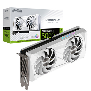 NVIDIA 지포스 RTX 5060 MIRACLE WHITE D7 8GB 이엠텍 그래픽카드 VGA