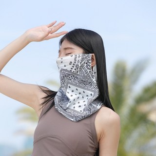 防曬面罩 女 無痕立體 冰絲涼感夏季 護頸防紫外線護眼角 網孔透氣
