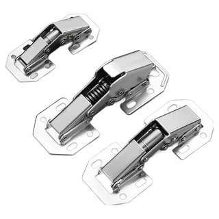 免開孔鉸鏈 橋型設計 冷軋鋼材 附贈螺絲, 1個