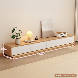 實木電視櫃、茶几【12423-12428】影音櫃 視聽櫃 客廳櫃 展示櫃 邊櫃 伸縮櫃 桌子 茶几桌 茶几電視櫃組 邊几, 1個, 落地電視櫃200cm