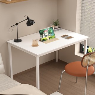 簡約現代電腦桌 帶抽屜寫字桌 辦公桌, 白色,1200W*800D*730H