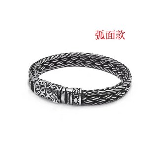 弧面款平面款手做編織手環手鍊 No.49，925純銀足銀韓版流行，保證純銀