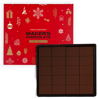 메이커스초콜릿 수제 파베초콜릿 생초콜릿 빈투바 연말 선물 답례품, 스윗밀크 파베, 130g, 1개
