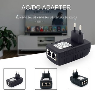 POE 인젝터 이더넷 CCTV 전원 IP 스위치 US 0.5A 24W, 6.48V-0.5A EU plug, 1개