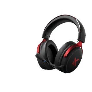 쿠쿠스토어 MCHOSE V9 Pro 무선 게이밍 헤드셋 오버이어 쿼드 블루투스 노이즈 감소 마이크 음악 오피스 e, 03 V9 Pro Black Red