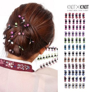[KNOTXKNOT] 6p-20p 올림머리 잔머리 플라워 큐빅 초미니 집게핀