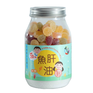 Tasty Boom 魚肝油軟糖，天然果汁，促進咀嚼能力，寶寶健康零食, 275g, 1個, 綜合