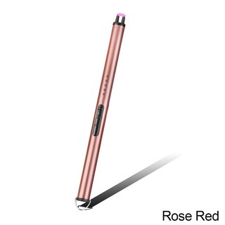 연료 주유 전기 라이터 주방 라이터 USB 전기 스토브 방풍 점화기 LED 주변 장치 Flameless 촛불 특이한, 04 Rose Red, 1개
