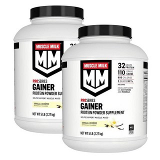 머슬밀크 프로 시리즈 게이너 바닐라 크림 2.26kg, 2개, 2.27kg