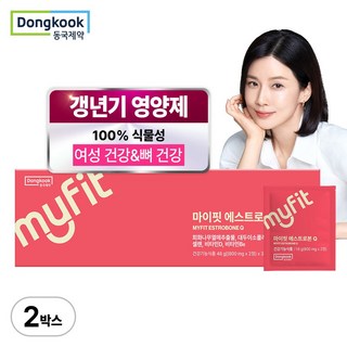 동국제약 마이핏 이보영 에스트로본 Q 여성 갱년기 뼈 건강 영양제, 2박스, 60정