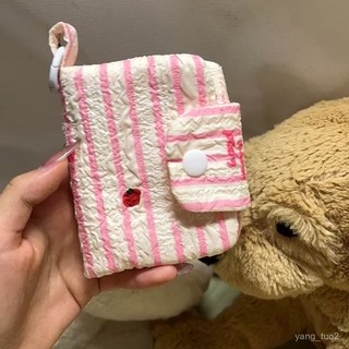 新款可愛花朵可掛件小清新卡包 多層零錢包 帆布耳機包 收納包隨身包