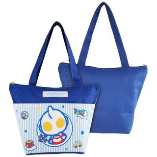 超人力霸王 初代傑洛 便當袋 手提袋 托特包 全2款 可愛卡通圖案設計 兒童午餐袋, 藍色, 1入