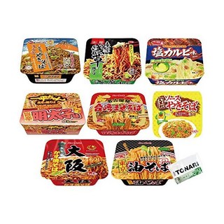 일본 컵라면 야키소바 8종 세트 마루짱 뉴터치 삿포로이치방 메이세이 오구로켄