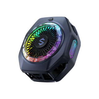 BLACK SHARK 手機散熱器 炫彩RGB燈效 輕巧便攜 靜音運行 多型號適用, 黑鯊冰封製冷背夾 5PRO, 1個