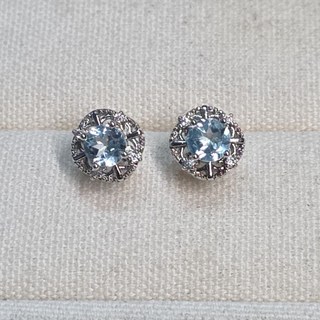 晶寶水晶 托帕石耳環 925銀針 簡約時尚耳飾