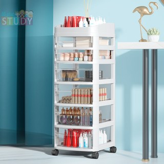 36寬化妝品收納櫃護膚品抽屜式塑料透收納明落地櫃文件置物架, 1個, 4層小抽,36寬收納櫃