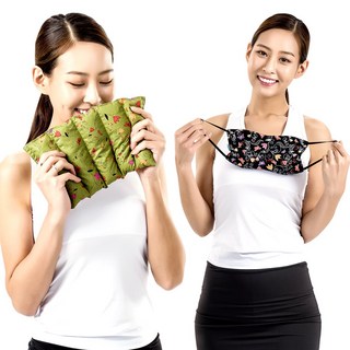 아이러브허브 허브 찜질팩 Basic 2종SET (다용도 소+눈), 다용도 소 카키1p+눈 블랙1p, 1세트