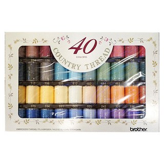 부라더 무광 자수실 40색 세트 자수사 가정용 자수미싱용 소잉팩토리, 1개