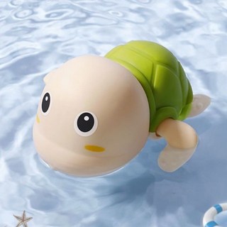 洗澡小烏龜 發條玩具 玩水玩具, 綠色一隻, 1個