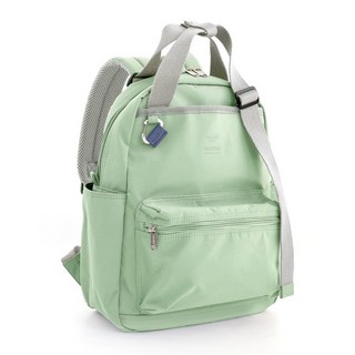 Anello Grande多口袋防潑水手提包 肩背包 後背包 書包 外出包, 薄荷綠