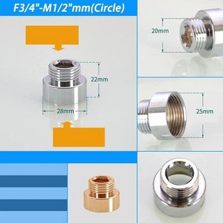황동 탭 에어레이터 커넥터 암수 정밀거친 나사 물 절약 어댑터 주방 수도꼭지, A. 1Pcs, 8. F 3I4 to M 1I2