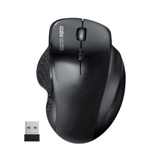 코시 무소음 세미 버티컬 무선마우스 M4059WL, M4059WL(Black), 블랙