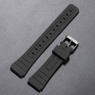 호환 부품 카시오 F-91w 시계 밴드 방수 고무 팔찌 스포츠 교체 유니버설 밴드에 대 한 소프트 실리콘 스트랩 18mm 1087238