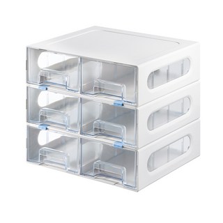 시스맥스 마이룸 멀티박스 대, 아이보리 + 블루, 6단