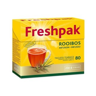 Freshpak 프레쉬팩 천연 루이보스 티백 80개입 4팩 홈카페 티타임 집들이 선물세트, 4개