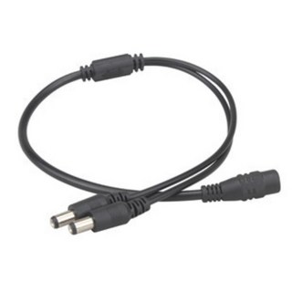 CCTV 카메라 보안용 Y 스플리터 전원 케이블 코드 DC 1 암에서 2 수 2 웨이 5.5mm x 2.1mm 100 개/로트, 01 Black, 01 0.3m