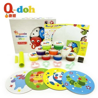 Q-doh 超柔軟有機矽膠黏土9色工具組 (兒童歡樂柔軟黏土), 1個