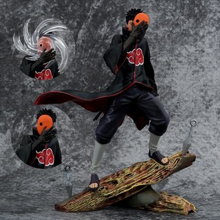 나루토 애니메이션 그림 26cm Obito Uchiha Tobi 머리 변경 가능 액션 입상 Pvc 동상 모델 데스크탑 장식, [01] Tobi, 1개