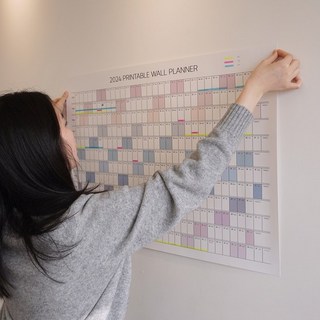 2026 한장 달력 포스터 연력 [A1 캘린더 1년 벽 연간 벽걸이], 북마크 스티커