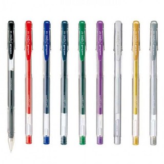 (3개세트) 유니볼 중성펜 스탠다드 시그노 UM-100, 1개, 그린(0.7mm)