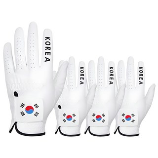 업셋 국가대표 태극기 골프장갑 최고급퀄리티 세탁가능 터치가능 방수기능 왼손 4p, 화이트, 4개